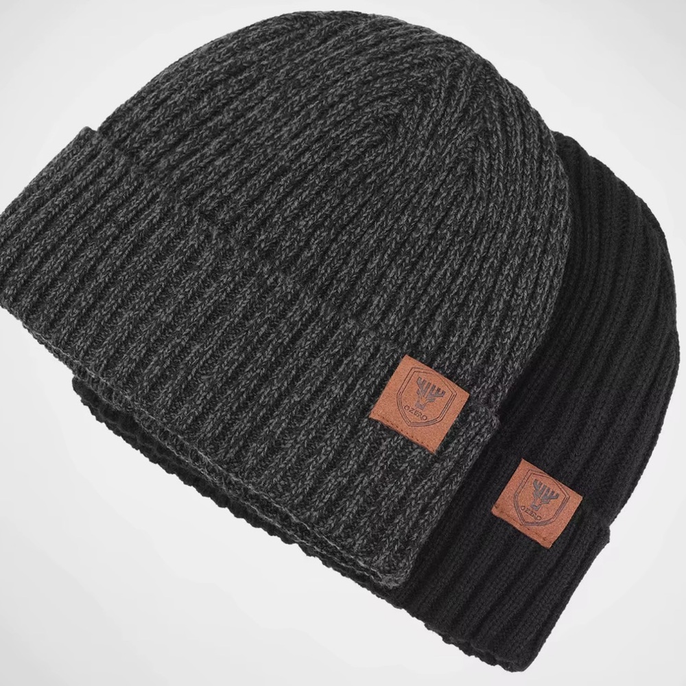 Gray Ribbed Knit Beanie - Picture 3 of 5